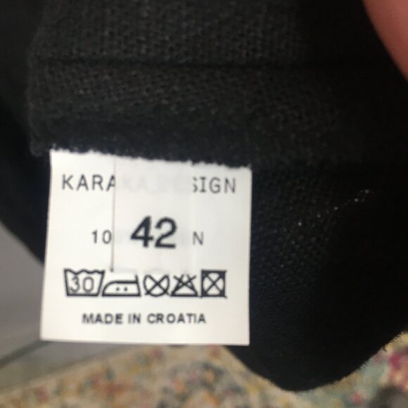 Karaka Design Top Women Large Black 100% Linen Lagenlook Artsy Boho Asymmetrical - Picture 3 of 12